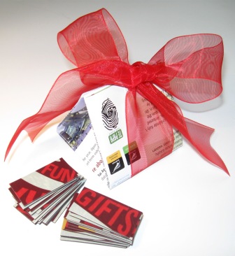 Magnetic giftsets made for Te Papa from dated brochure stock and their Adhshel posters.
